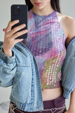 TOP MULTICOLOR CU PAIETE