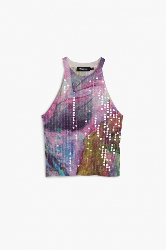 TOP MULTICOLOR CU PAIETE
