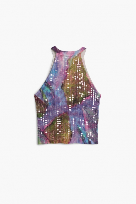 TOP MULTICOLOR CU PAIETE
