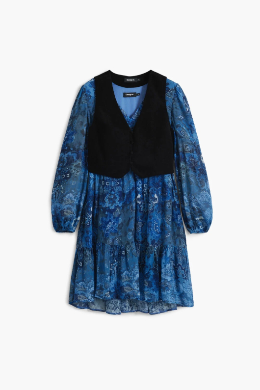 ROCHIE ALBASTRA CU VESTA