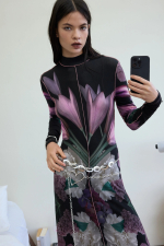 ROCHIE LUNGA CU PRINT FLORAL