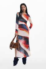 ROCHIE MULTICOLORA CU PRINT