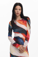 ROCHIE MULTICOLORA CU PRINT