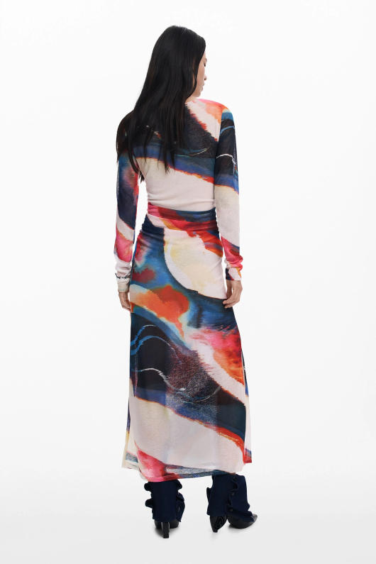 ROCHIE MULTICOLORA CU PRINT