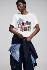 TRICOU ALB CU APLICATII