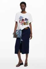 TRICOU ALB CU APLICATII
