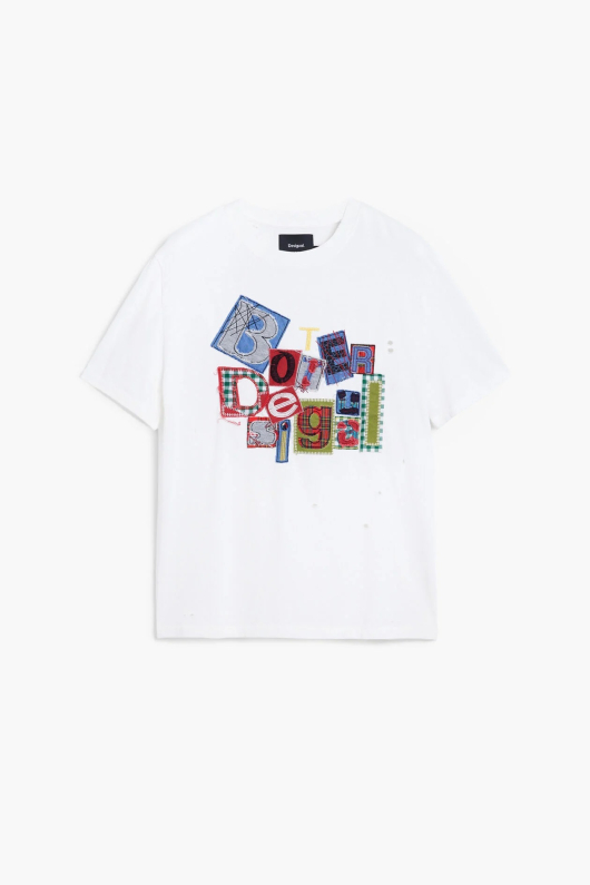 TRICOU ALB CU APLICATII