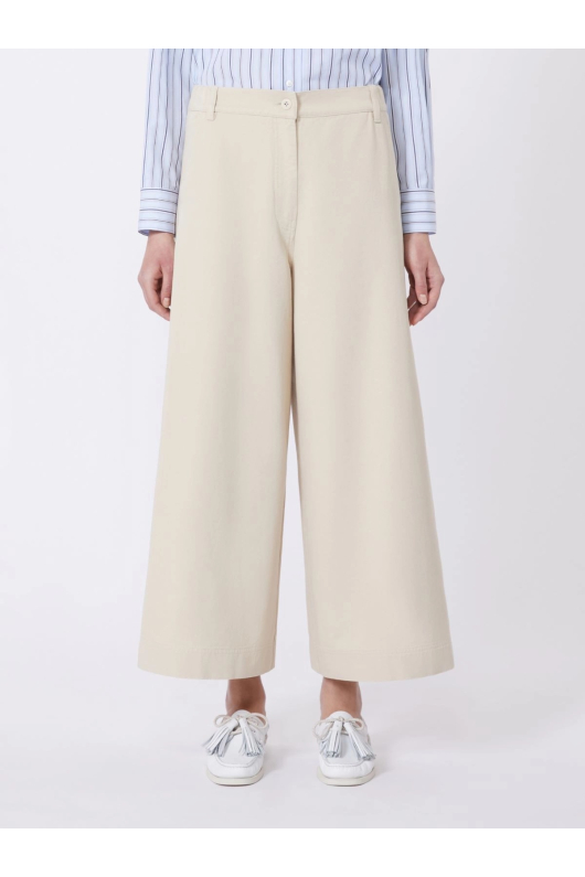 PANTALONI CREM, CROIALA LARGA