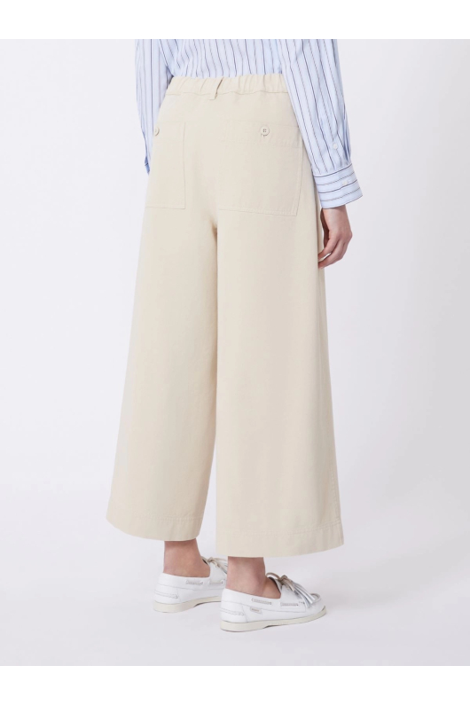 PANTALONI CREM, CROIALA LARGA