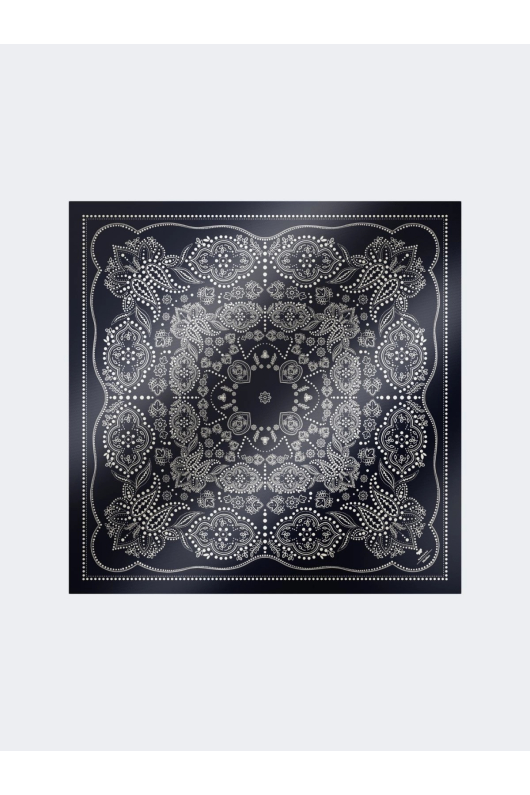 ESARFA DIN MATASE, BLEUMARINE CU PRINT