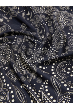 ESARFA DIN MATASE, BLEUMARINE CU PRINT