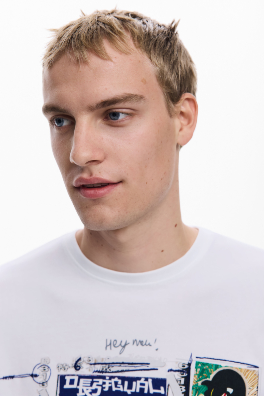 TRICOU ALB CU PRINT