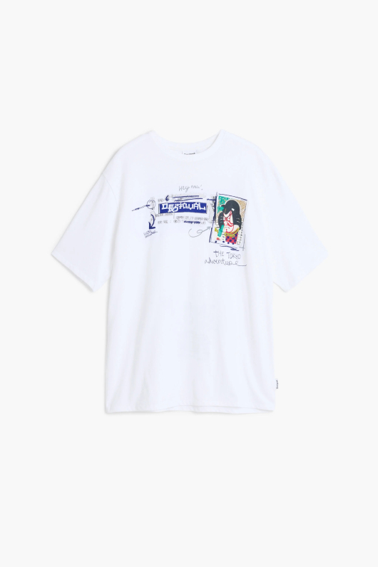 TRICOU ALB CU PRINT