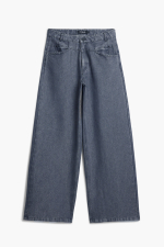 PANTALONI DENIM CU FIR METALIZAT