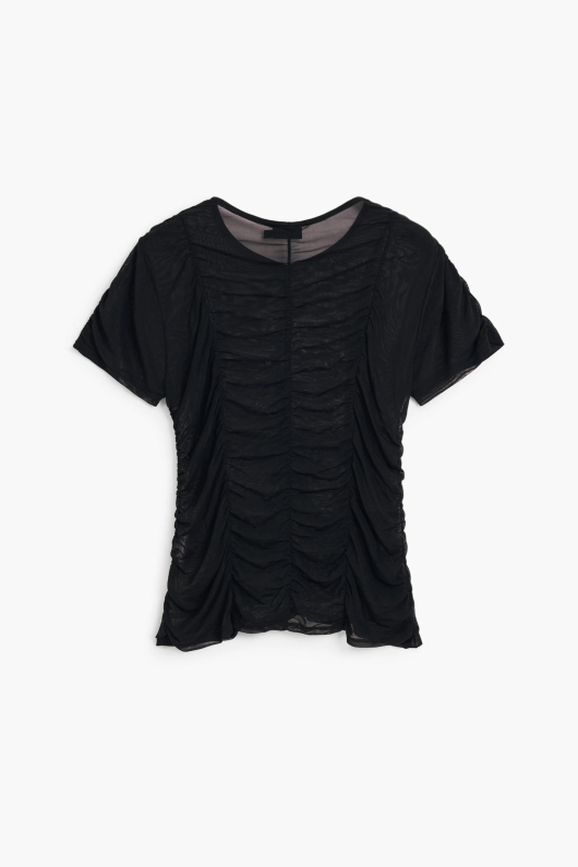 Tricou din tul cu flori