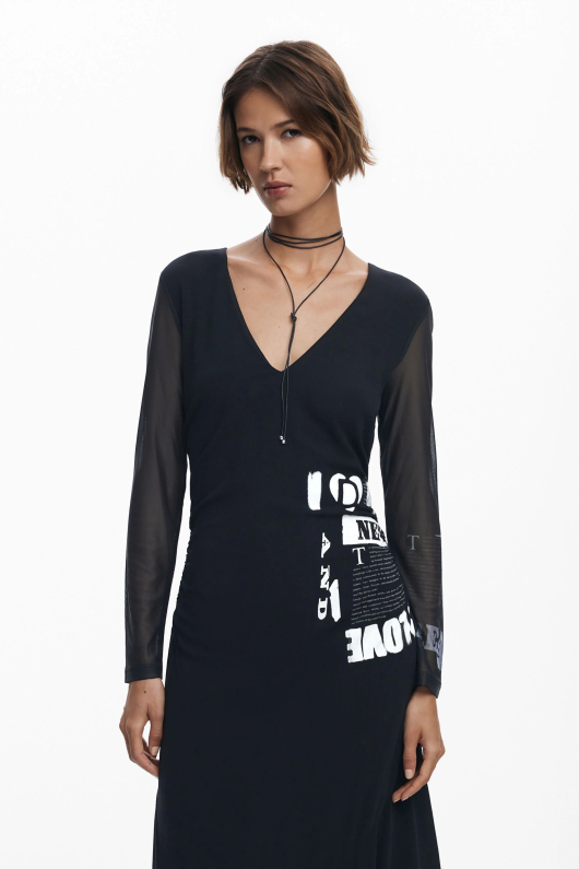 Rochie incretita tip ziar