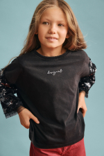 Bluza cu maneca 3/4 cu paiete