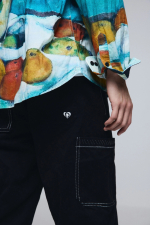 Pantaloni cargo cu snur