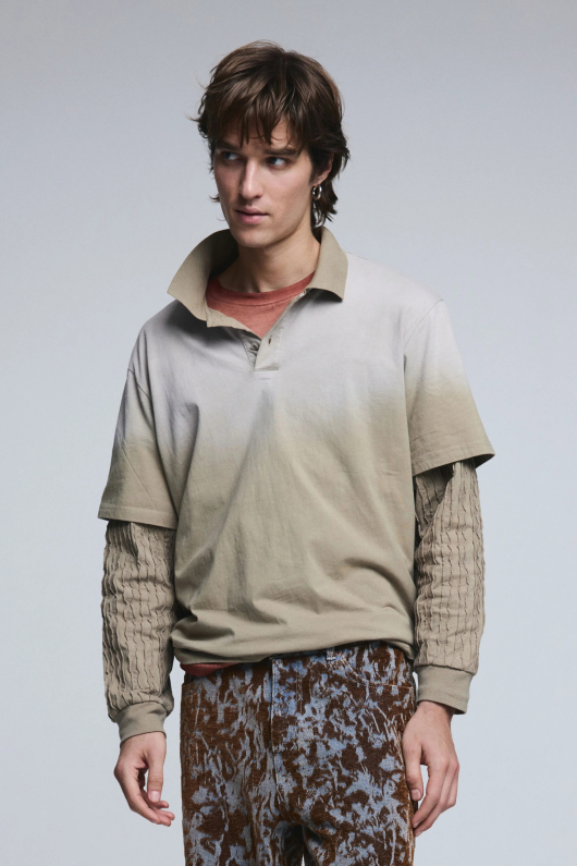 Tricou polo cu maneca lunga dubla