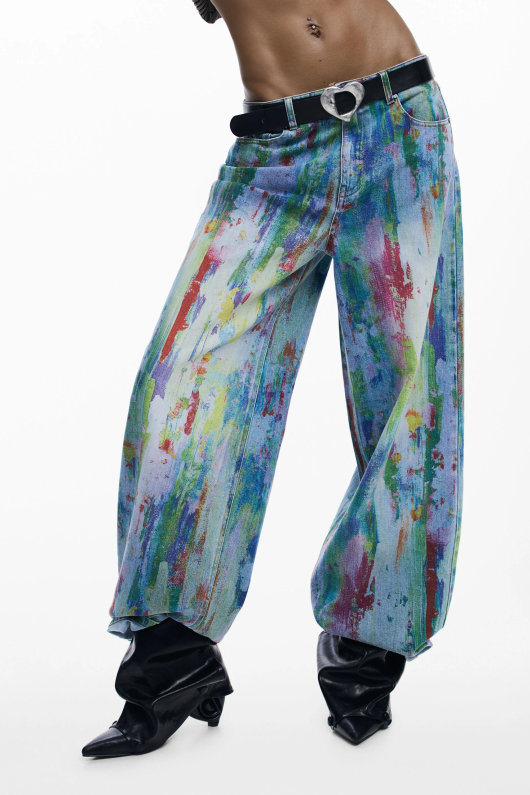 Pantaloni denim arty