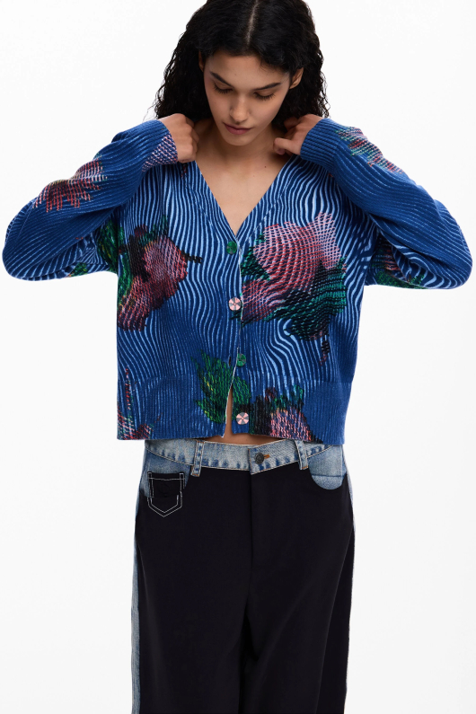 Cardigan cu flori