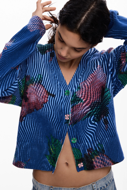 Cardigan cu flori