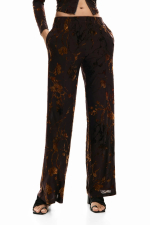 PANTALONI LUNG CU PRINT ORIENTAL
