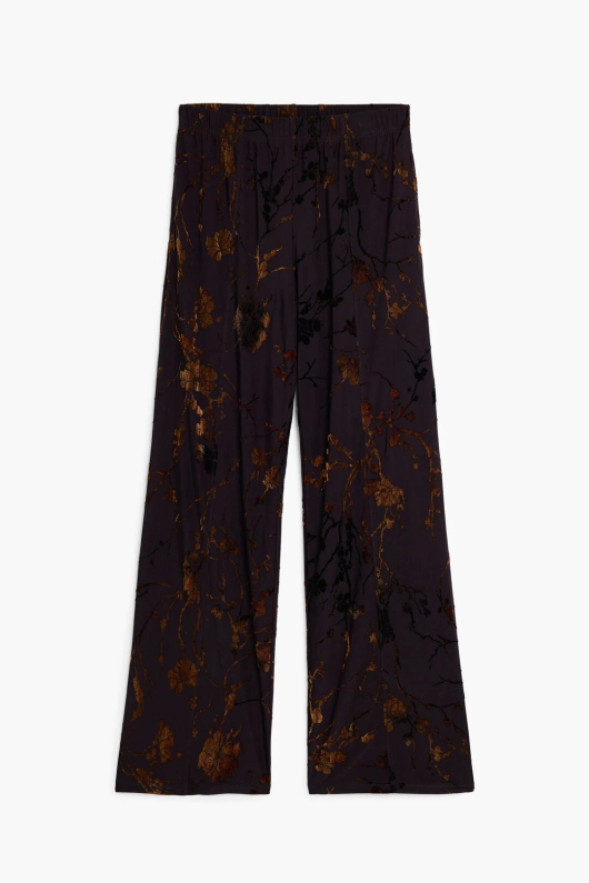 PANTALONI LUNG CU PRINT ORIENTAL