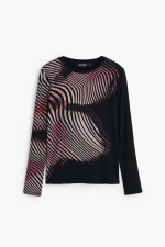 BLUZA NEAGRA CU PRINT