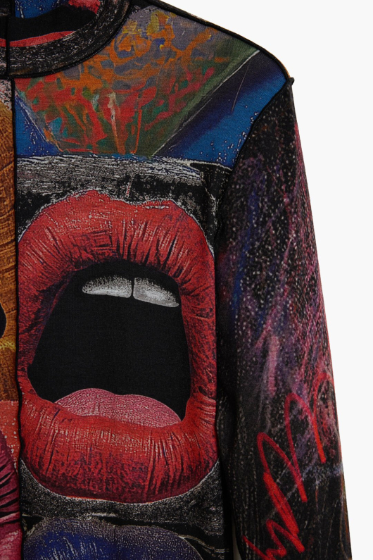 BLUZA DIN VASCOZA CU PRINT GRAFFITY