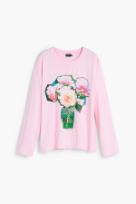 BLUZA ROZ CU PRINT FLORAL