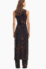 Rochie midi cu print oriental