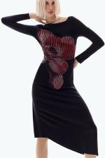 ROCHIE NEAGRA CU PRINT PIXELAT