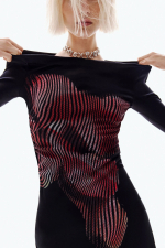 ROCHIE NEAGRA CU PRINT PIXELAT