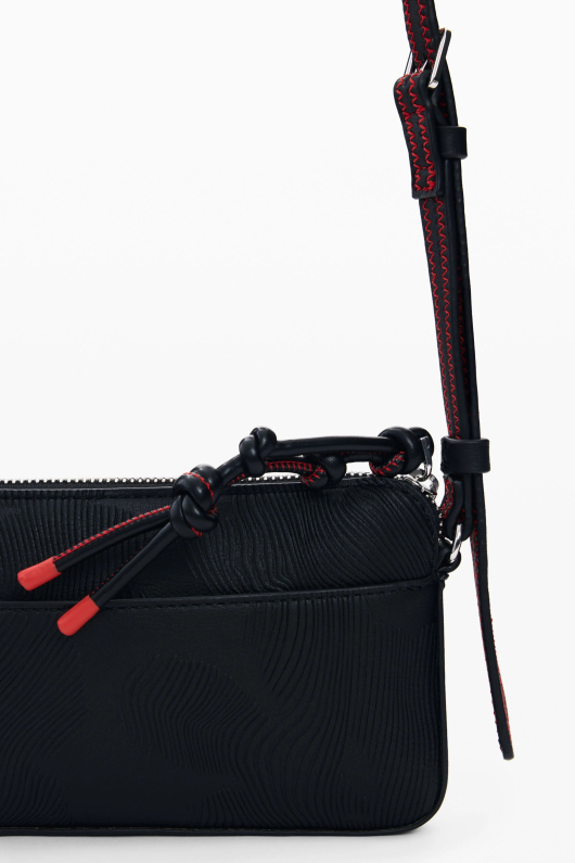 Geanta mica crossbody cu textura