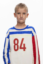 Tricou cu maneca 3/4 cu dungi