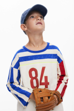 Tricou cu maneca 3/4 cu dungi