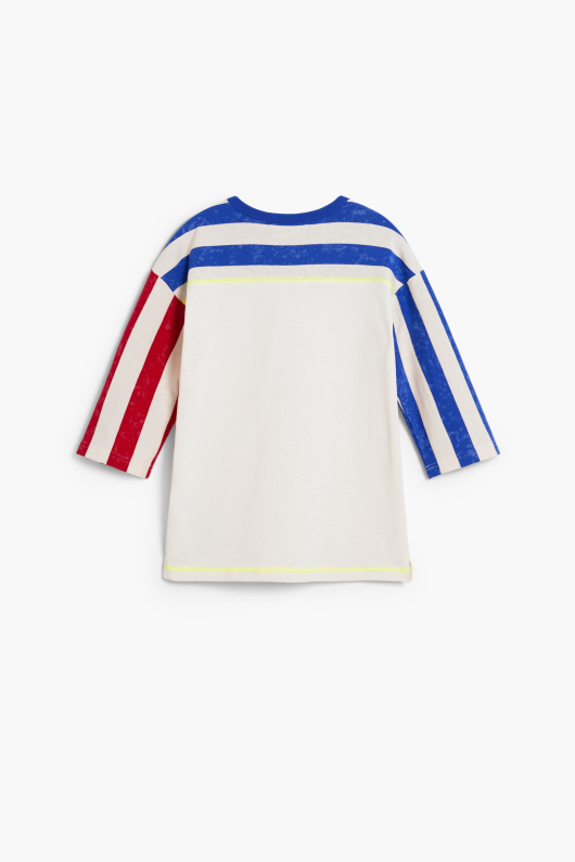 Tricou cu maneca 3/4 cu dungi