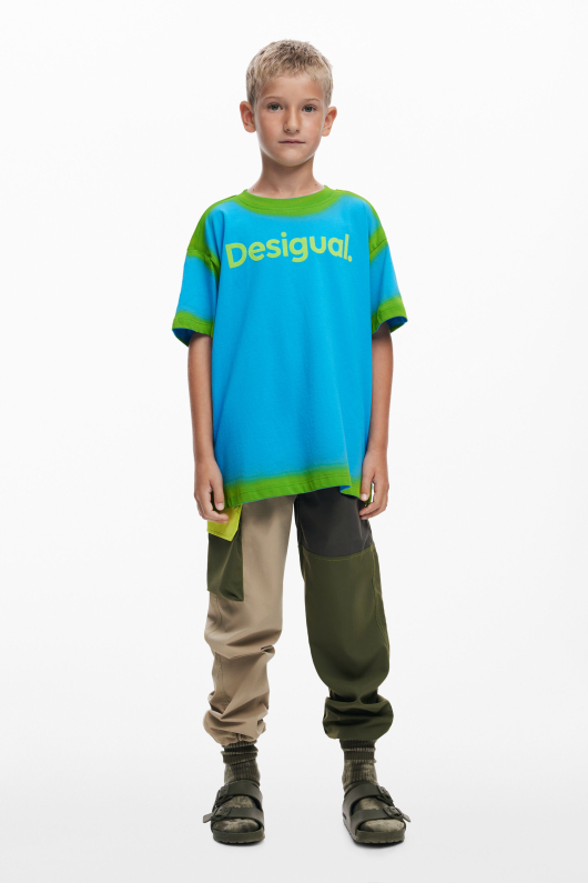 Tricou cu maneca scurta in degrade