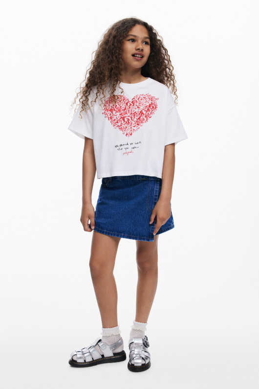 Fusta-pantalon din denim