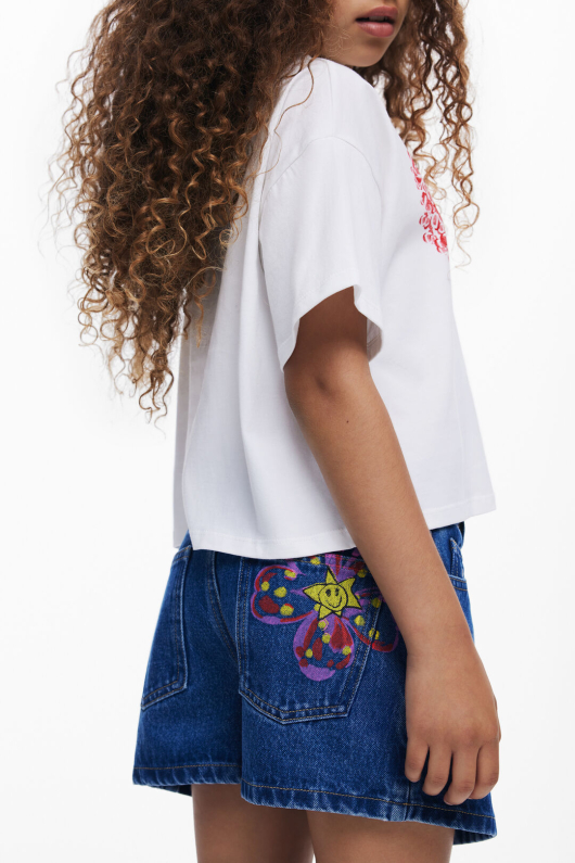 Fusta-pantalon din denim