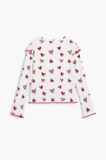 Tricou cu maneca lunga si inimioare