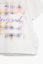Tricou cu maneca scurta si carouri