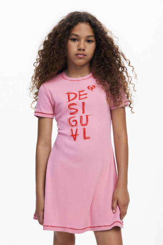 Rochie scurta cu print logo