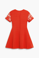 Rochie rosie, scurta cu lettering