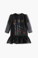 Rochie cu maneca 3/4 cu lettering
