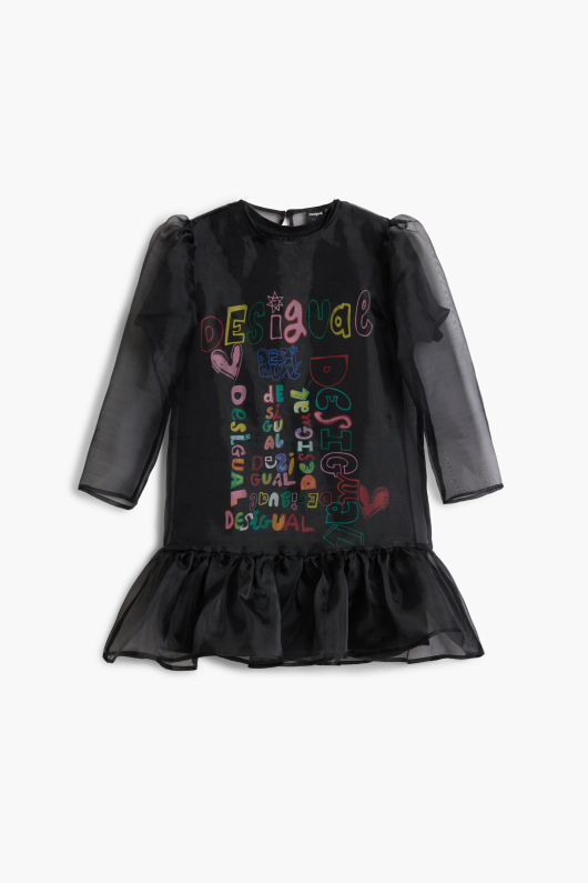 Rochie cu maneca 3/4 cu lettering