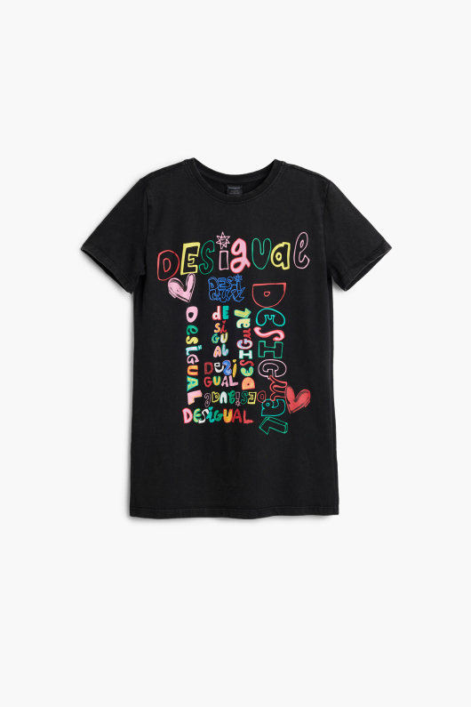 Rochie cu maneca 3/4 cu lettering