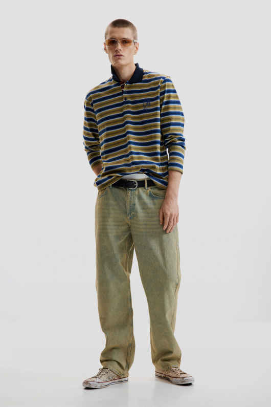 PANTALONI DENIM CU EFECT PRESPALAT