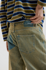 PANTALONI DENIM CU EFECT PRESPALAT